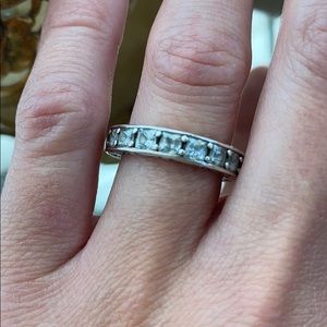 Pandora faux diamond ring size 5 real silver